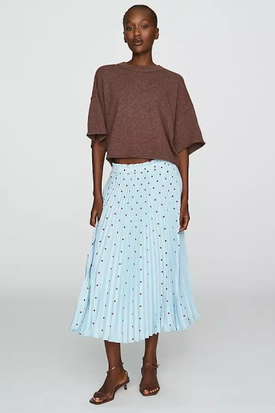 Maeve Valerie Pleated Midi Skirt By  In Blue