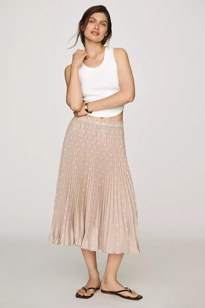Maeve Valerie Pleated Midi Skirt By  In Brown