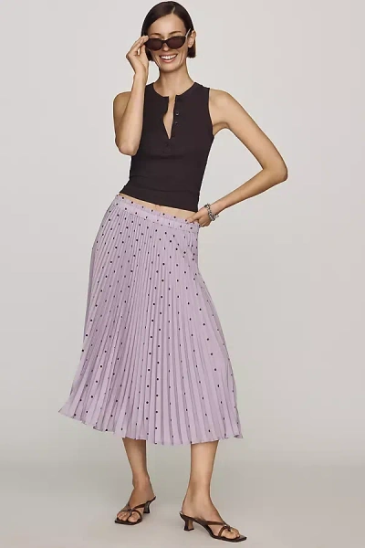 Maeve Valerie Pleated Midi Skirt By  In Purple