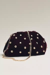 Maeve Velvet Studded Clutch In Purple