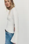 Maeve Waisted Long-sleeve Top In Pattern