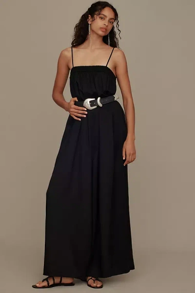 Maeve Waistless Wide-leg Jumpsuit In Black