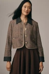 Maeve Wool-blend Shrunken Heritage Lady Jacket In Multi