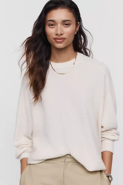 Maeve Wool Blend Sweater In White