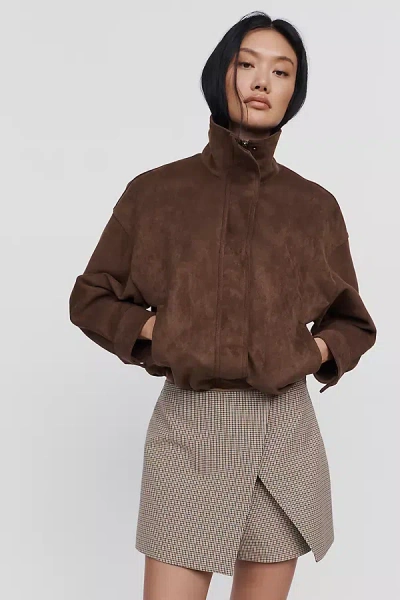 Maeve Wrap Skort In Gray