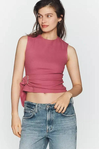 Maeve Wrap Sleeveless Top In Pink