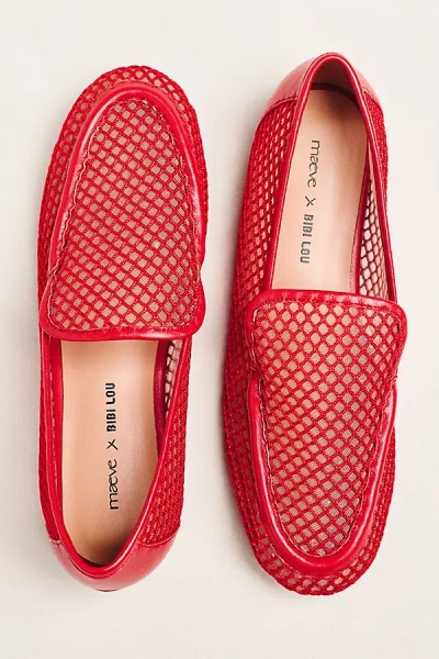 Maeve X Bibi Lou Mesh Loafers In Red