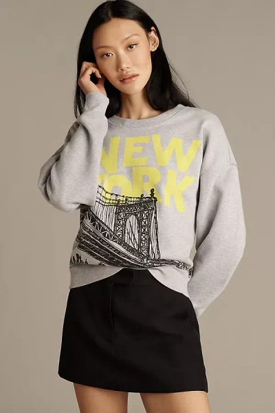 Maeve X Daniela Berkhout Cotton Blend City Sweatshirt In Gray