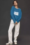 Maeve X Kaylee Wakai Graphic Sweatshirt In Blue