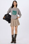 Maeve X Kaylee Wakai Graphic Sweatshirt In Gray