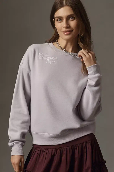 Maeve X Laetitia Rouget Embroidered Sweatshirt In Gray