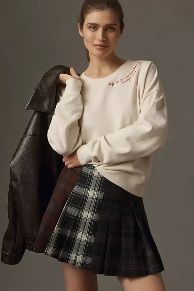 Maeve X Laetitia Rouget Embroidered Sweatshirt In Neutral