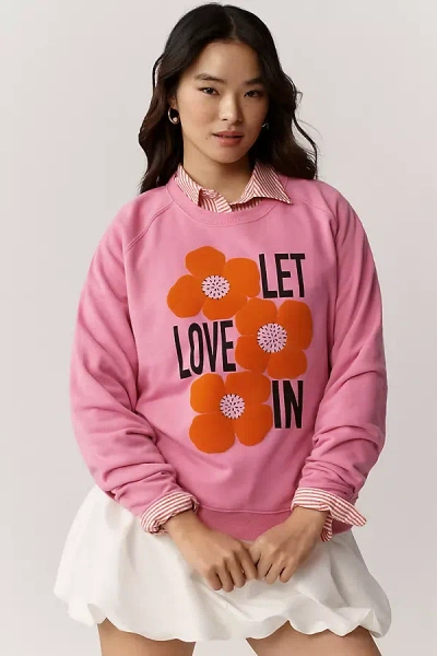 Maeve X Mckenzie Parrott Graphic Sweatshirt In Pink