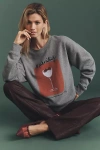 Maeve X Natalia Bagniewska Cocktail Sweatshirt In Gray