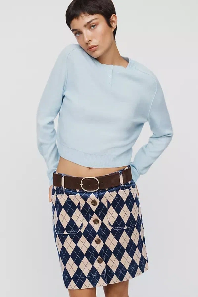 Maeve X Rochi Lana Colette Mini Skirt In Blue