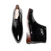 Mafalda Women's Bianca Black Patent Leather Boots In Black