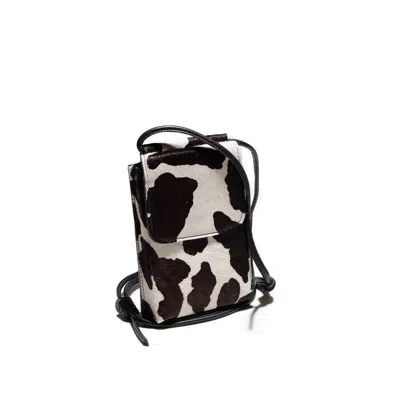 Mafalda Women's Black / White Pam Cow Print Bag In Multi