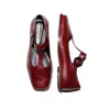 Mafalda Women's Brown / Red Claire Wine Mary-jane Flats In Multi