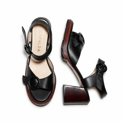 Mafalda Women's Karina Heeled Black Sandals