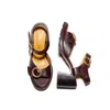 Mafalda Women's Karina Heeled Coffee Brown Sandals In Brown