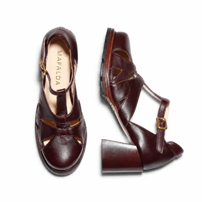 Mafalda Women's Maite Coffee Brown Heeled Sandals