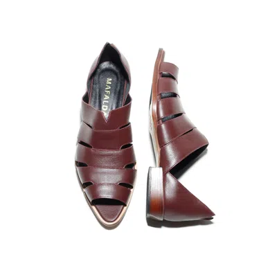 Mafalda Women's Neutrals Gisele Wine Sandals In Red