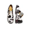 Mafalda Women's White / Brown Mary Cow Print Mary-janes In White/brown