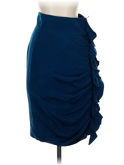 Pre-owned Mag By Magaschoni Silk Skirt In Blue
