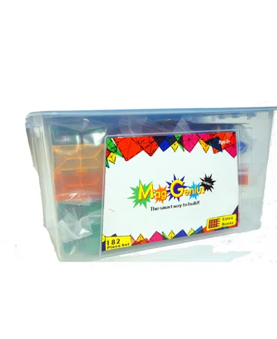 Mag-genius 185 Piece Magnetic Building Block Set With 2 Bonus Pieces In Multi