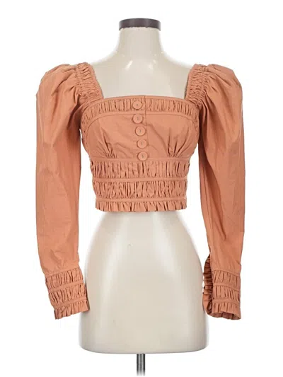 Pre-owned Magali Pascal 3/4 Sleeve Blouse In Brown