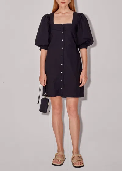 Magali Pascal Dixon Square Neck Dress In Black In Blue