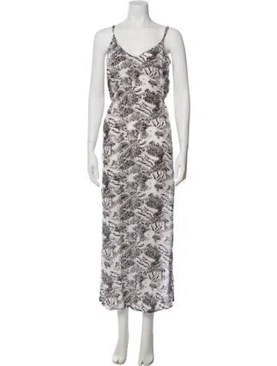 Pre-owned Magali Pascal Floral Print Midi Length Dress In Multi