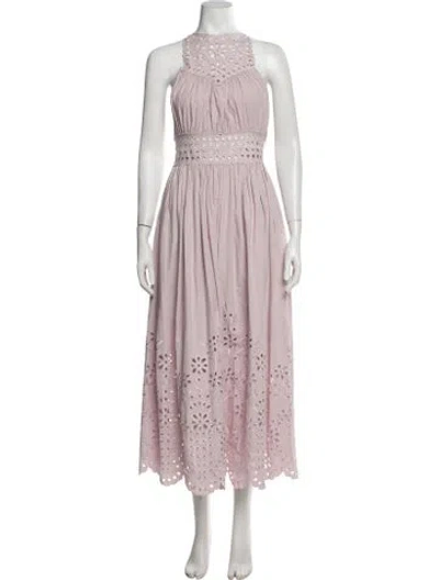 Pre-owned Magali Pascal Floral Print Midi Length Dress In Pink