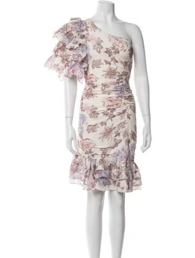 Pre-owned Magali Pascal Floral Print Mini Dress In Multicolor