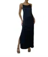 Magali Pascal Glam Maxi Dress In Black In Blue