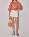 Magali Pascal Pallida Button Down Top In Terracotta In Orange