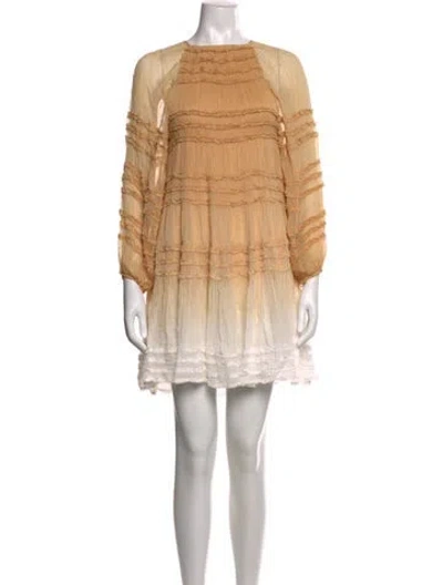 Pre-owned Magali Pascal Printed Mini Dress In Neutral