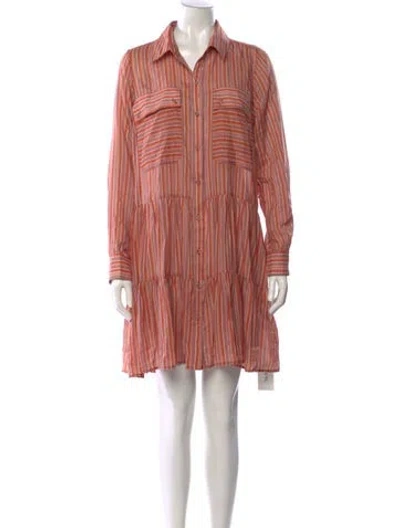 Pre-owned Magali Pascal Striped Mini Dress In Orange