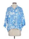 Magaschoni 3/4 Sleeve Blouse In Blue