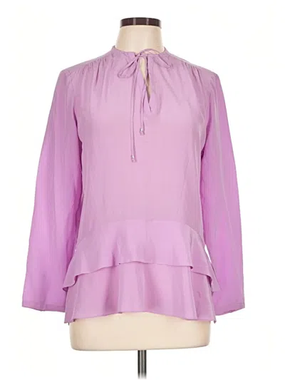 Pre-owned Magaschoni 3/4 Sleeve Blouse In Purple