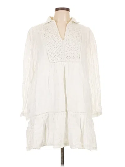 Pre-owned Magaschoni 3/4 Sleeve Blouse In White