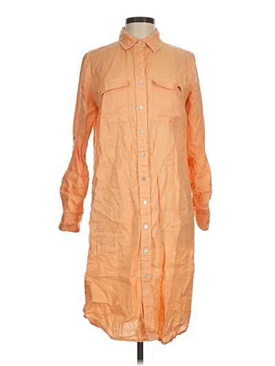 Pre-owned Magaschoni 3/4 Sleeve Button Down Shirt In Orange