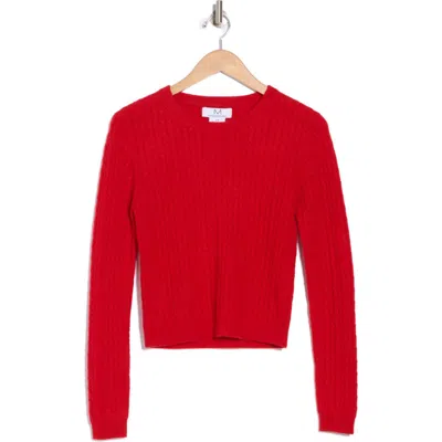 Magaschoni Baby Cable Stitch Sweater In True Red