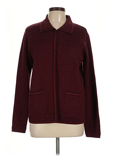 Pre-owned Magaschoni Cardigan Sweater In Burgundy