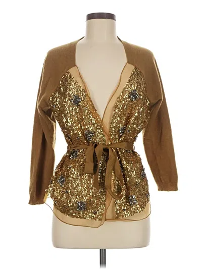 Pre-owned Magaschoni Cardigan Sweater In Gold