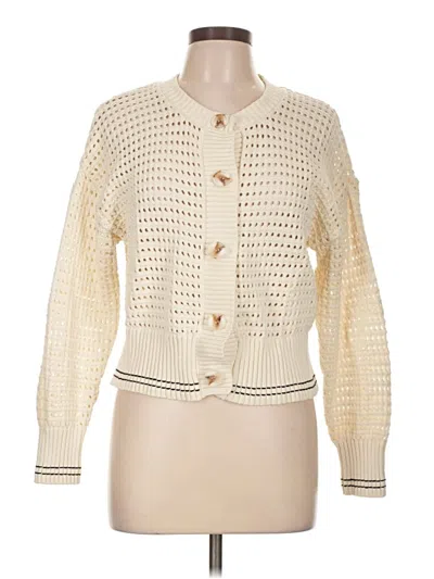 Pre-owned Magaschoni Cardigan Sweater In Ivory