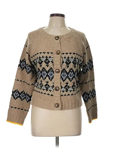 Pre-owned Magaschoni Cardigan Sweater In Tan