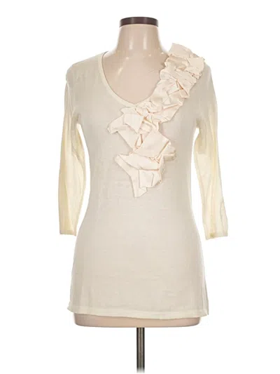 Pre-owned Magaschoni Cardigan Sweater In White