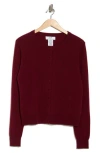 Magaschoni Cashmere Button Front Cardigan In Burgundy
