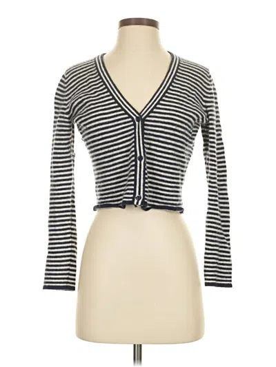 Pre-owned Magaschoni Cashmere Cardigan Sweater In Black